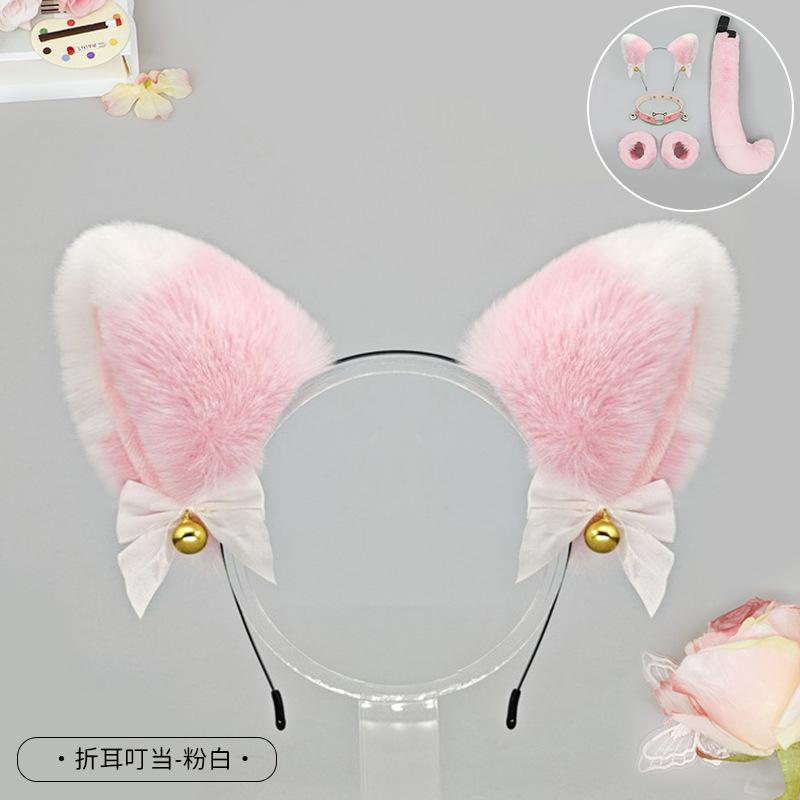 Handmade Japanese Beast Ear Headband Cute Plush Cat Ears Lolita Headdress Fox Ear Accessories Cat Ear Headband