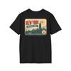 New York Skyline T-Shirt | Vintage Mid-Century Travel Luggage Tag Tee | Empire State Souvenir | NY Road Trip Gift