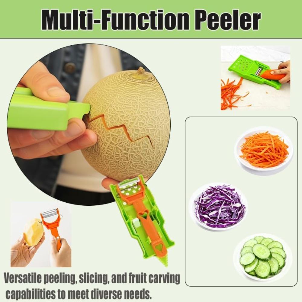 Multifuncional Peeler with Grating Plate Portable Stainless Steel Potato Slicer Fruits Vegetables Chopper for Home Kitchen