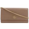 GG Marmont Chain Wallet 546585 Beige Calfskin Women Used