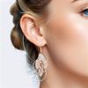 Delicate Leaf Shaped Earrings for Women, Fashionable Versatile Simple Design, European American Style Daily Jewelry, 1 Pair