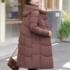 Plus Size XL-6XL Middle Age Women Winter Long Coats Hooded Elegant Thick Warm Embroidery Parkas Female Jackets