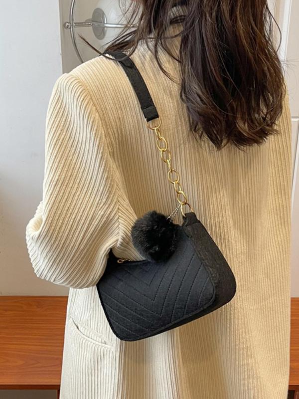 Fashion Women Handbag Solid Color Casual Mini Underarm Bag Female Chain Shoulder Pouch Ladies Leather Tote Bag