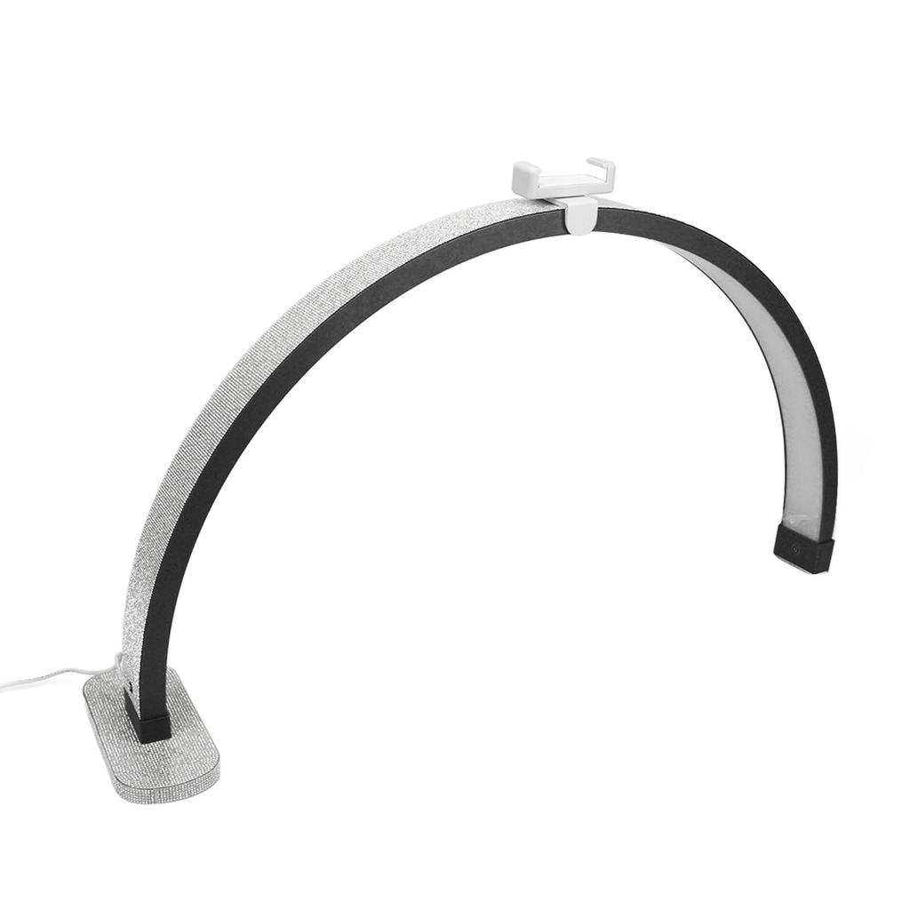 29.5 Inch LED Half Moon Nail Desk Lamp 40W Half Moon Nail Desk Light 32005600K Touch Key Fill Light with Phone Clip