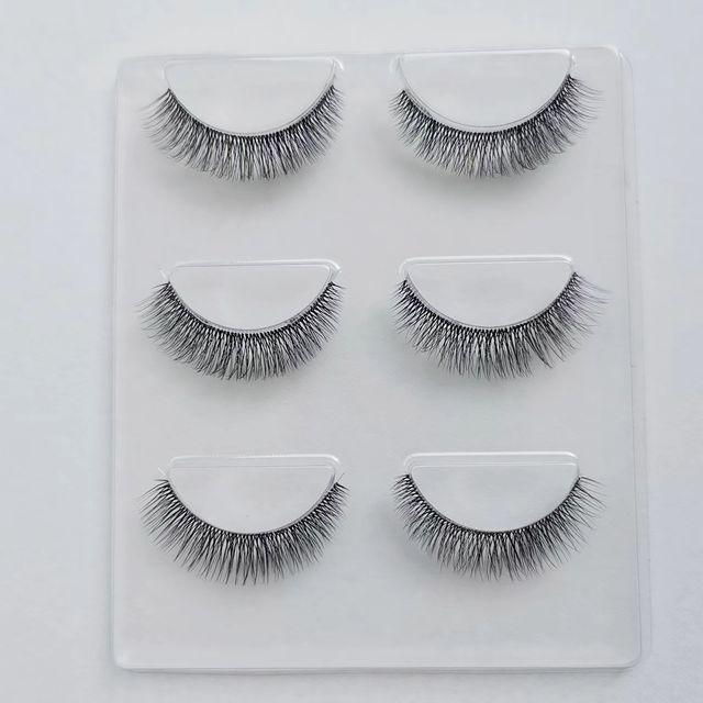 Aimo - Set of 3: False Eyelashes (DF22) Black - One Size