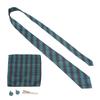 6 Piece Mens Tie Set Classic Striped Tie with Handkerchief 2 Cufflinks Tie Clip Gift Box Tie Set