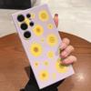 Yellow Sunflower Pattern Case for Samsung Galaxy S25 S24 Ultra S23 S22 S21 S20 FE Plus Soft TPU Slim Fit Shockproof Cover