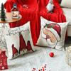 New Christmas Linen Pillowcase Cover - Home Decor Cushion 