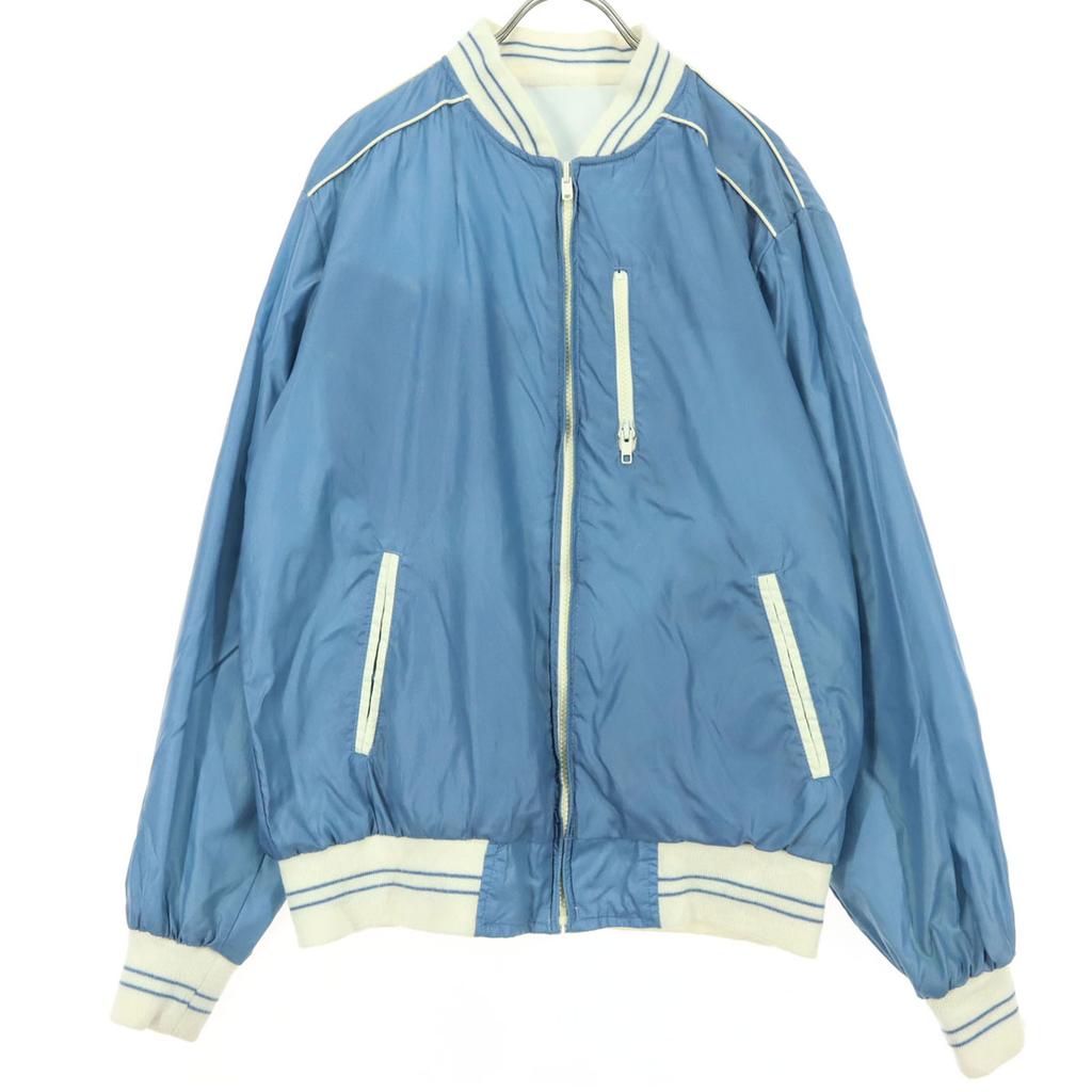 EXPEDITIONS 90s Old Long Sleeve Reversible White Zip Blouson M Light Blue Men's Used