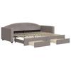 Vidaxl Extendable Sofa with Drawers, Taupe, 90X200 Cm, Fabric