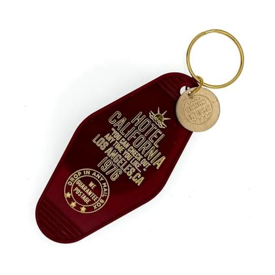 [USA DESIGN] Reprint Vintage Hotel Motel Keychain American American Miscellaneous Double-Sided Hot Stamp Hotel California; USMO-001