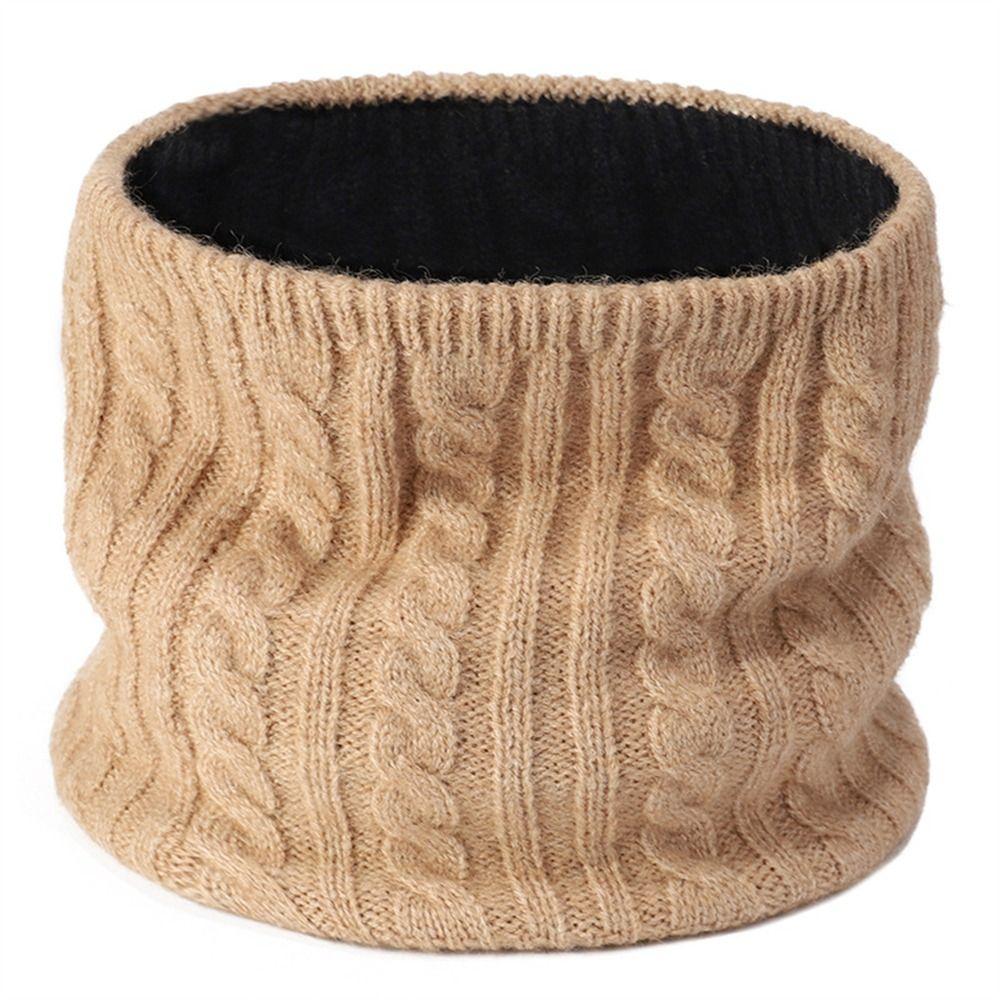 Thick Knitted Neck Gaiter Keep Warm Half Face Mask Fashion Cold-proof Collar  Winter