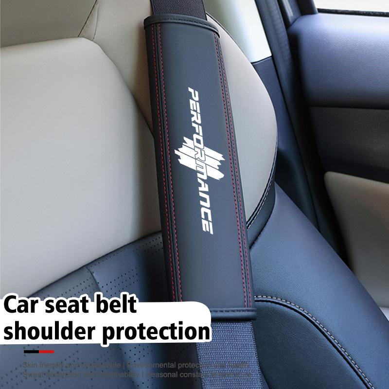 mkacg4 Leather Car Seat Belt Cover Shoulder Pad Interior Accessories For BMW Performance 1 3 5 7 Series M E93 F20 iX1 iX2 iX3 iX5 iX6
