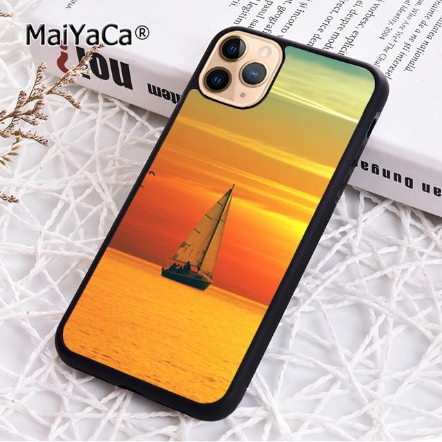 MaiYaCa Sailing Ship Boat Colorful Phone Case Cover For iPhone 17 Air 16 15 Plus 11 12 13 14 Pro Max  Coque