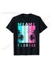 Camiseta Retro de Algodón 100% Souvenir de Playa Miami Florida HOMBRE MUJER UNISEX Tallas S-6XL