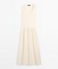 Masimodutti Cotton Blend Poplin Combination Dress