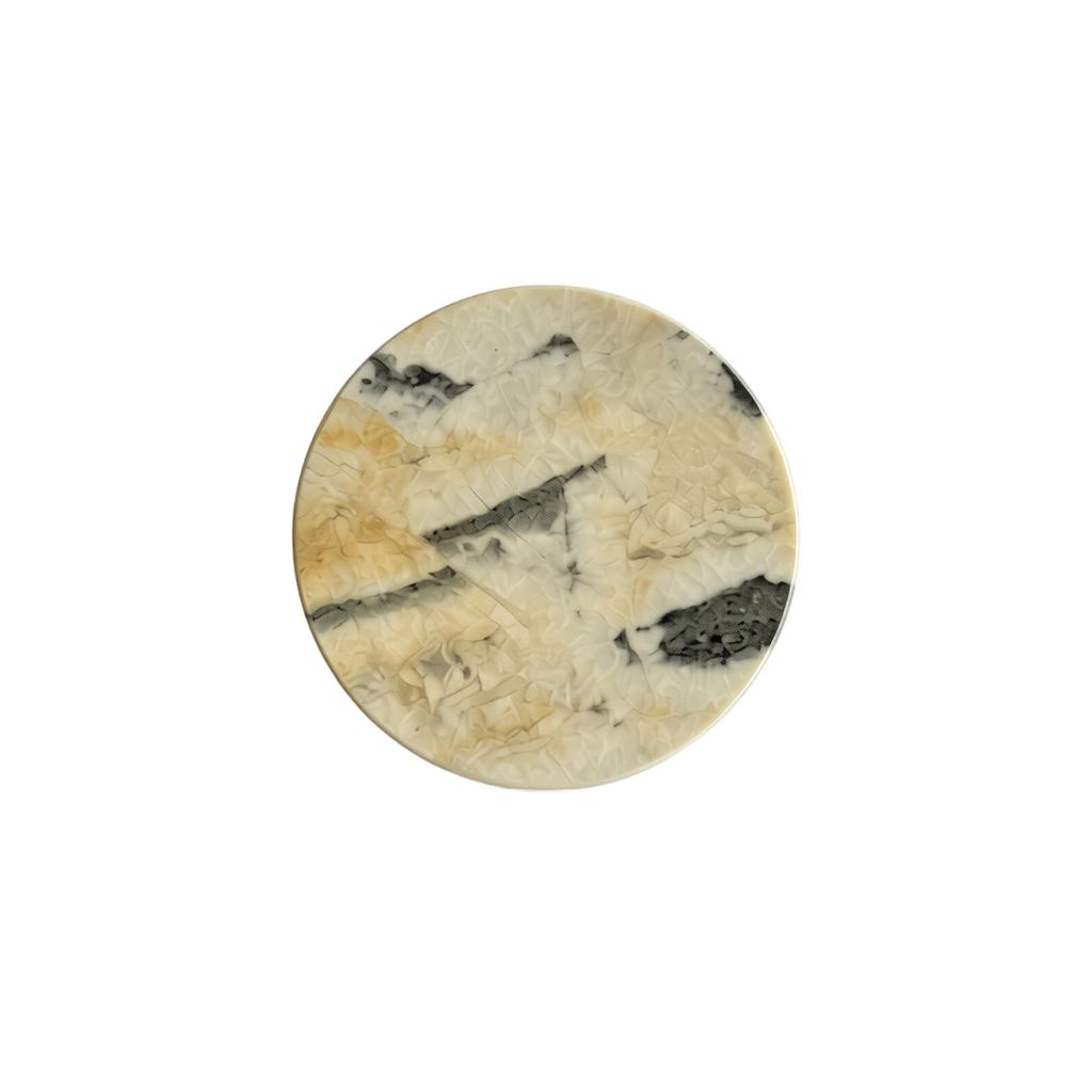 Set di Sottobicchieri in Marmo Naturale Sottobicchieri Rotondi in Pietra Proteggi Tavolo Resistenti al Calore per Uso Domestico e Ufficio Proteggi Superficie Durevoli