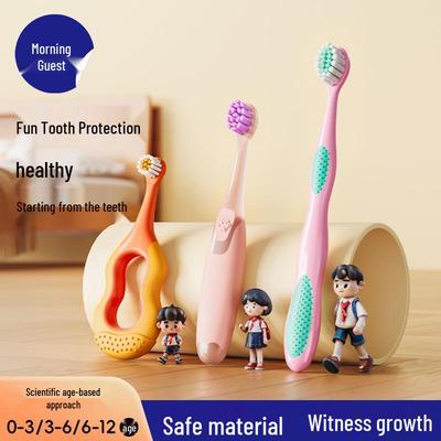 Children's Soft Bristle Toothbrush for Ages 0-12, Infant To Child, Dual Speed