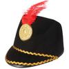 Cappello per Banda Musicale da Travestimento Cappello da Tamburmaggiore Cavaliere Vintage Cappello Elegante Cappello Uniforme Halloween