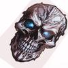 1 Piece Motorbike Fuel Tank Fairing Waterproof Sunscreen Skeleton Motocross Decoration Mechanical Skull Motorcycle Stickers