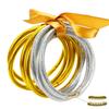 9 Stück/Set Modeschmuck Goldenes Armband Buddhistisches Jonc Armreifen Set für Damen Glitzergefülltes Jelly Silikon Buddha Mädchen Armbänder