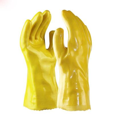 Miaojie Gele PVC Gedompelde Katoenen Handschoenen
