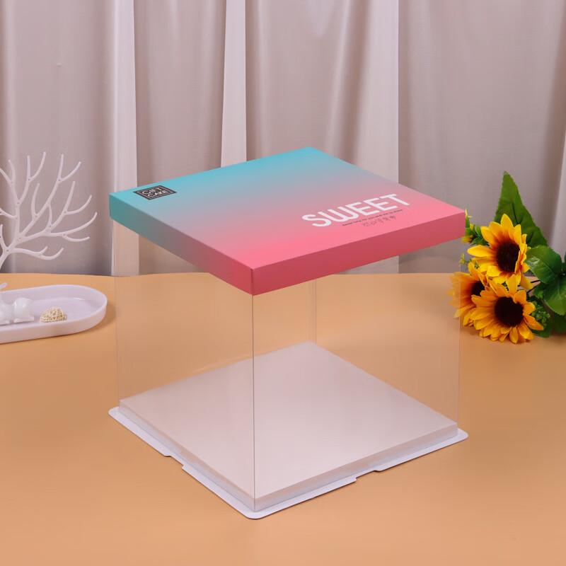 6-inch Transparent Square Single-Layer Cake Boxes (5-pack)
