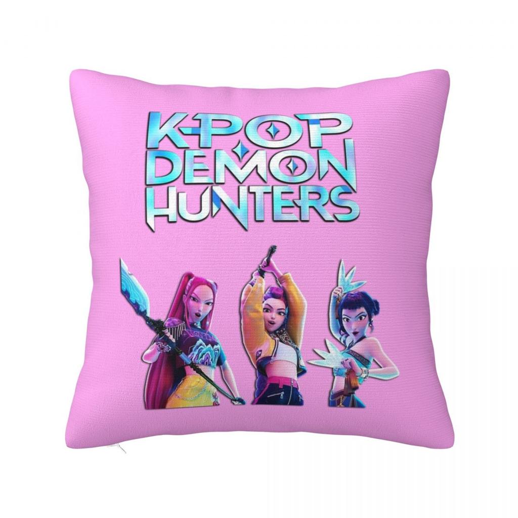 Kpop Demon Hunters Zoey Huntrix Pillowcase Polyester Cushion Cover Decor Pillow Case Cover Home Square 45X45Cm