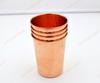 Pure Copper Hammered Glass for Drinking Water Set of 4