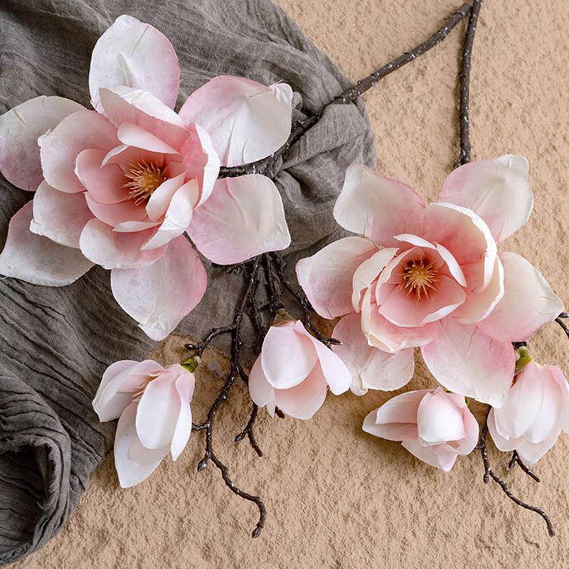 1PC Artificial Flowers Large Orchid Flowers Real Touch Wedding Party Decor Luxury Magnolia Branch Elegant Fake Flower