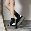 Platform Star Board Shoes Women's Retro Versatile Maillard Style Sports and Leisure Shoes Summer New Models