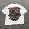 MISFIT Cartoon Trap T-Shirt | Angry Face Streetwear Tee | Oversized Grunge Rap Shirt | Cropped Hip Hop Graphic | Y2K Urban Fashion