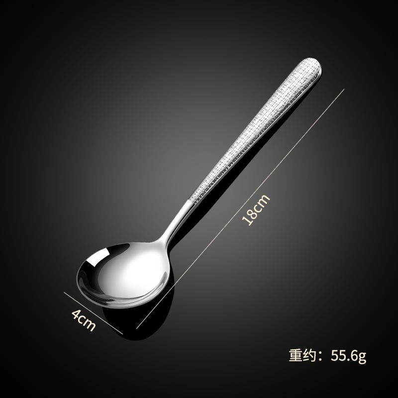 304 stainless steel spoon tableware elegant star diamond cloth crack western food steak knife fork spoon dessert spoon