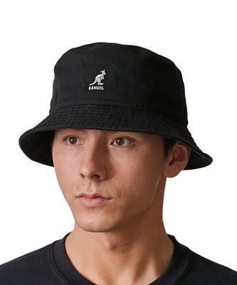 Bucket Hat Washed Bucket BLACK 23 [Kangol] (01)