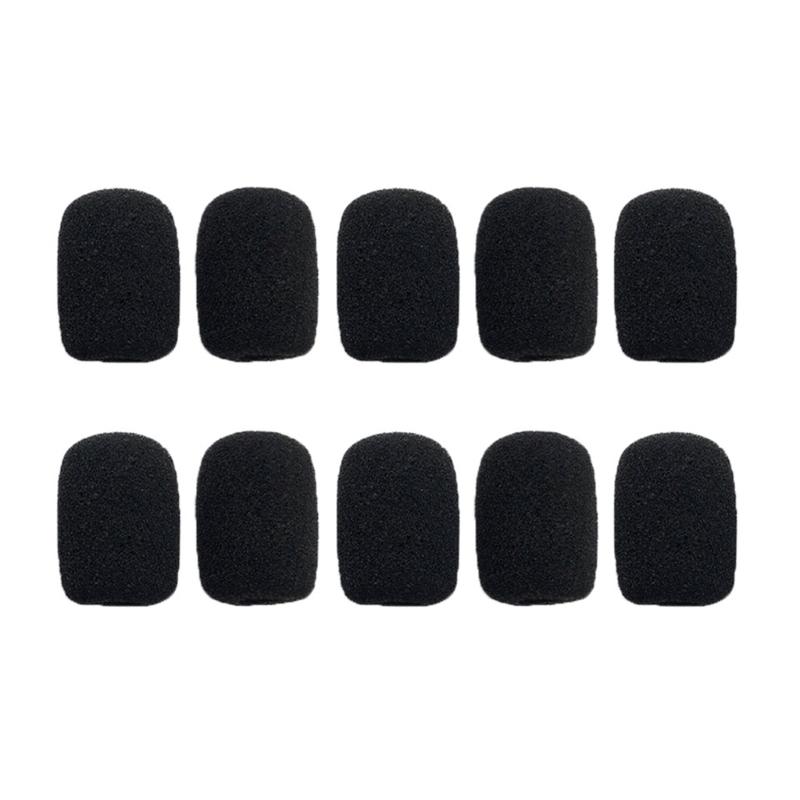 10Pieces Microphones Windscreen Replacement Soft Elastic Sponge Windshields Compatible for Portable Mics Elastic Cover