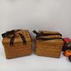 Mid-Autumn Bamboo Gift Basket - Elegant Woven Storage Box with Double Handles