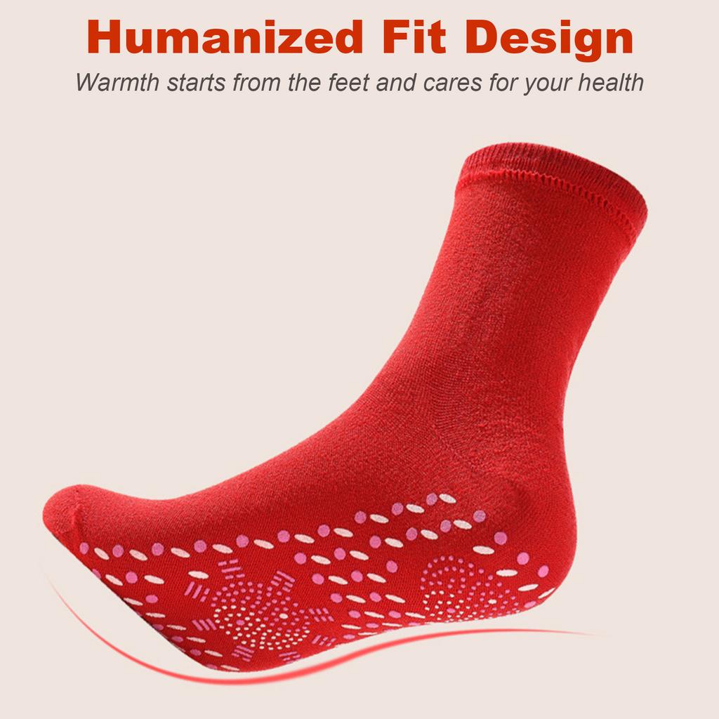 Beheizte Socken, Selbstwärmende Socken, Turmalin Selbstwärmende Magnetische Socken, Massagesocken für Damen und Herren, Fußwärmer Socken, Ideal für Outdoor