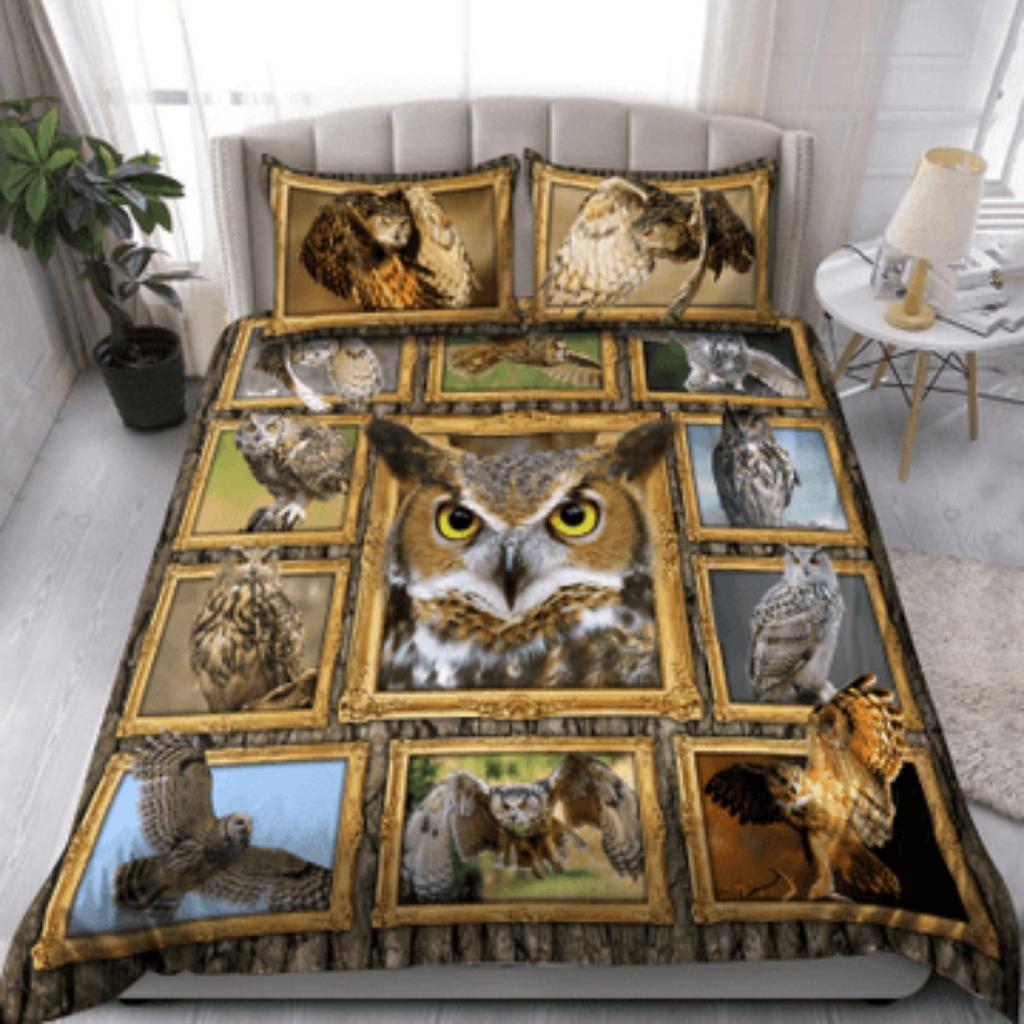 Tmarc Tee Personalized Hummingbird Purple Color Bed Set Cover Home Bedding Set