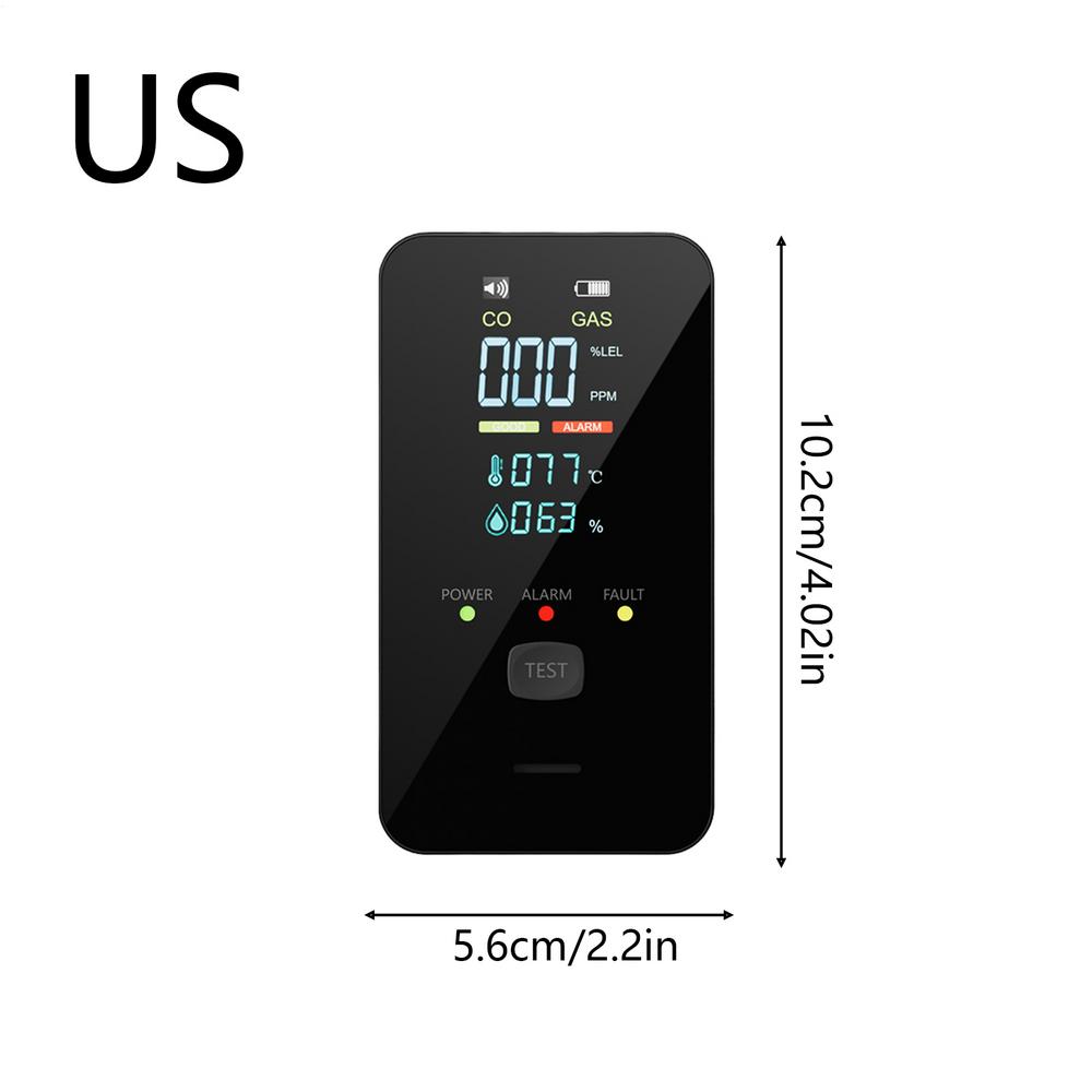 4 in 1 Carbon Monoxide & Natural Gas Detector Plug in Digital Alarm Monitor High Sensitivity Safety Detectors for Home
