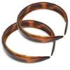 Women's Classic Hair Headbands, 3/4 Inch Wide, Non-Slip Grip, Durable Cellulose Material, Set of 2, Elegant Design for Everyday Use