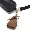 1pc Canvas Drawstring Dog Treat Pouch Thickened Portable Training Bag With Cinch Closure Clip-On Pet Reward Bag For Walking And Outdoor Feeding