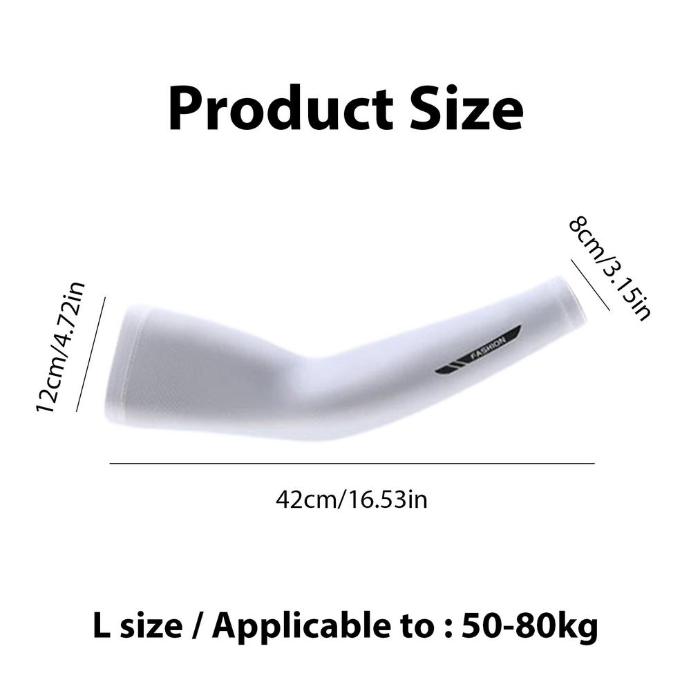 

Sun Protection Arm Sleeves Sun Protection Thin Arm Sleeves Breathable For Women UV Protective Gear Sports Lovers Outdoor Sleeves L белый