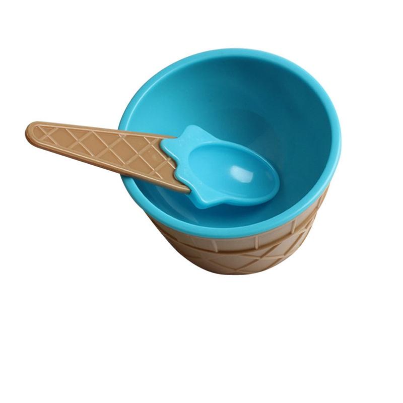 Set Durable Spoon Bowl Gifts Icecream Bowl Spoon Lovely Dessert DIY Ice Cream Bowl Ice Cream Tools