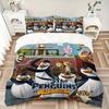 Penguins Madagascar Movie Print 3Pcs Bedding Setduvet Cover With 2 Bedropillowcase Home Birthday Gift