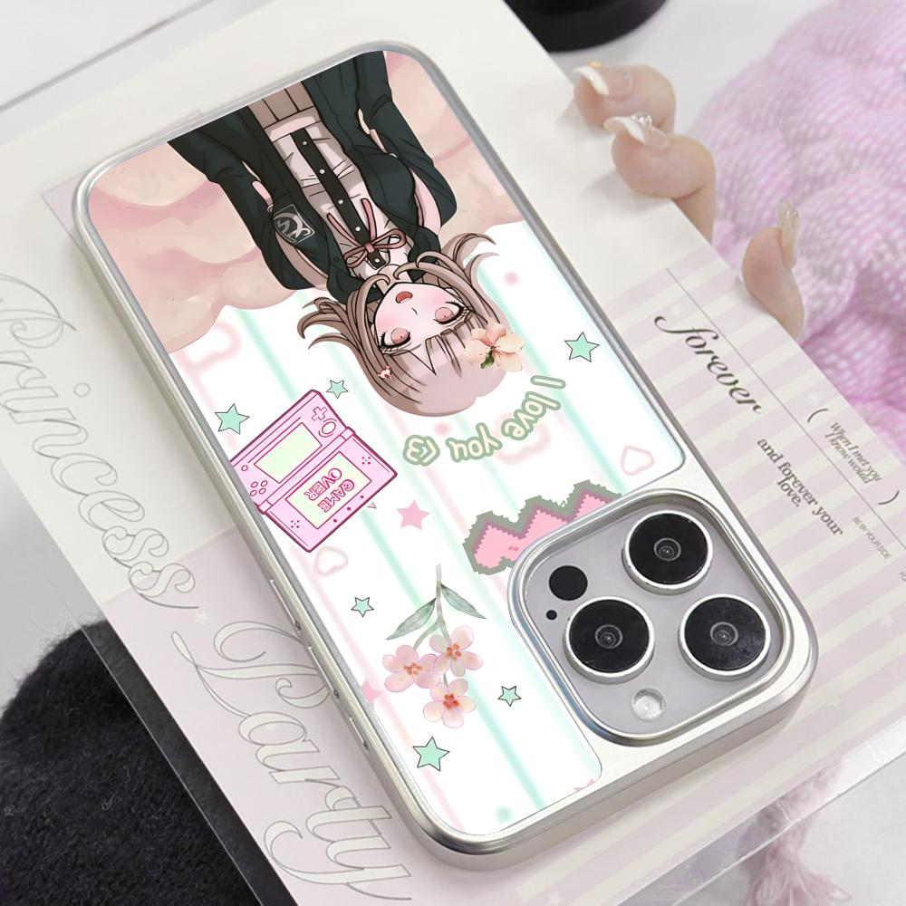 Danganronpa Chiaki Nanami Phone Case for iPhone 17 16 15 14 13 12 11 Air Pro Max Plus Electroplated Silver Cover