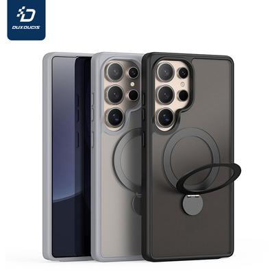 Suitable for Samsung S25Ultra Magnetic Phone Case  S25 Rotating Stand Matte Transparent Back Cover