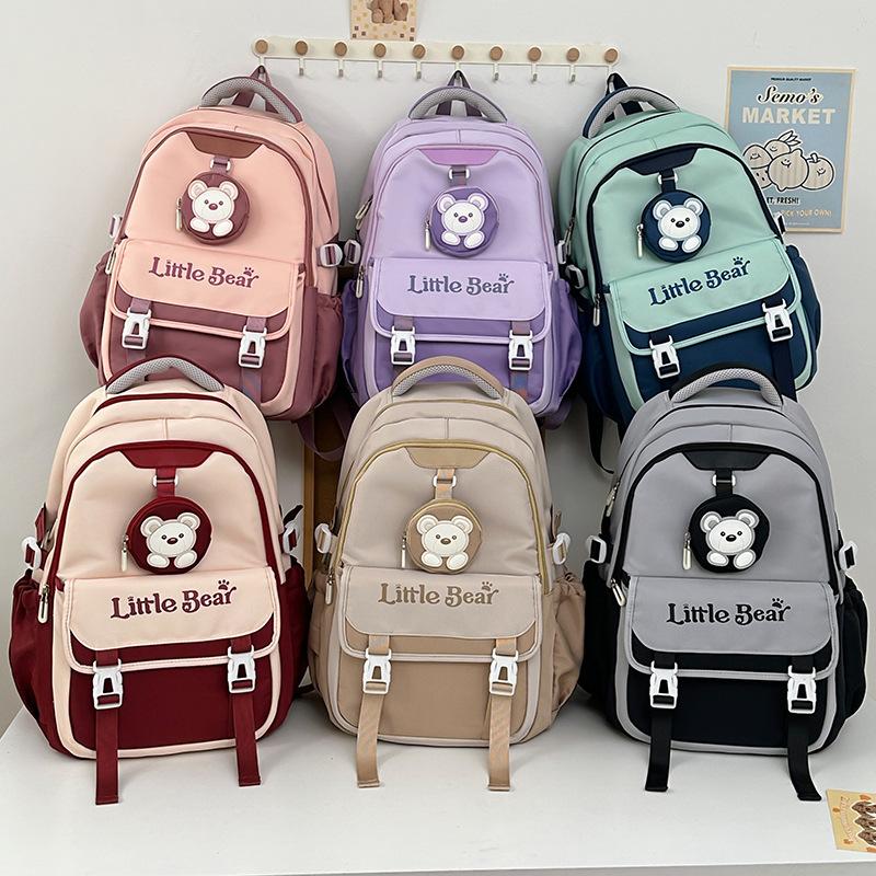 Backpack Academy Style Girl's Schoolbag Korean Version Retro Junior and Senior High School Schoolbag Large Capacity Travel Backpack