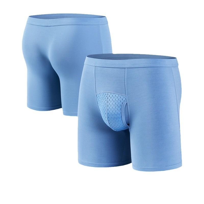 Extended Anti Wear Leg Men's Underwear for Sports Fitness Running Comfortable Breathable Mid Waist Men's Flat Angle Underpants