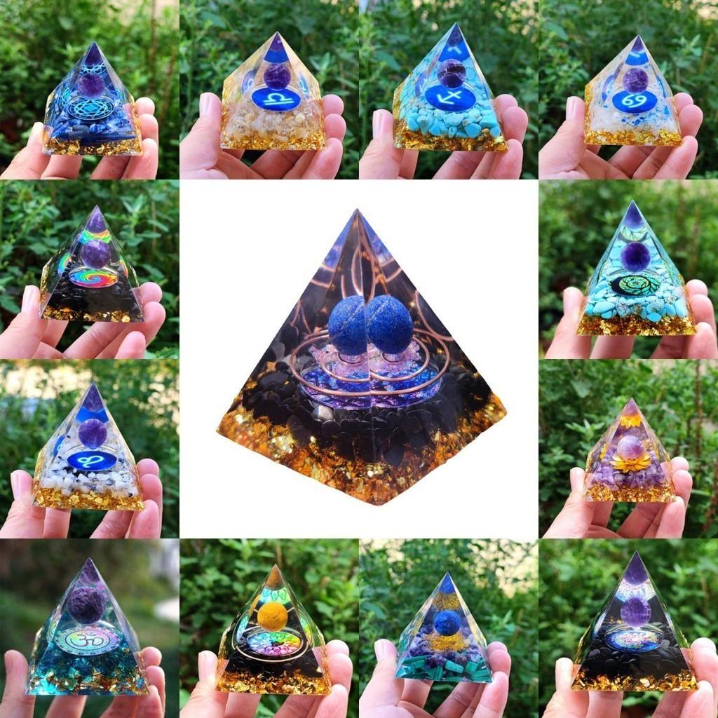 Energy Orgonite Chakra Pyramid Aura Divination Yoga Meditation Ornaments Craft