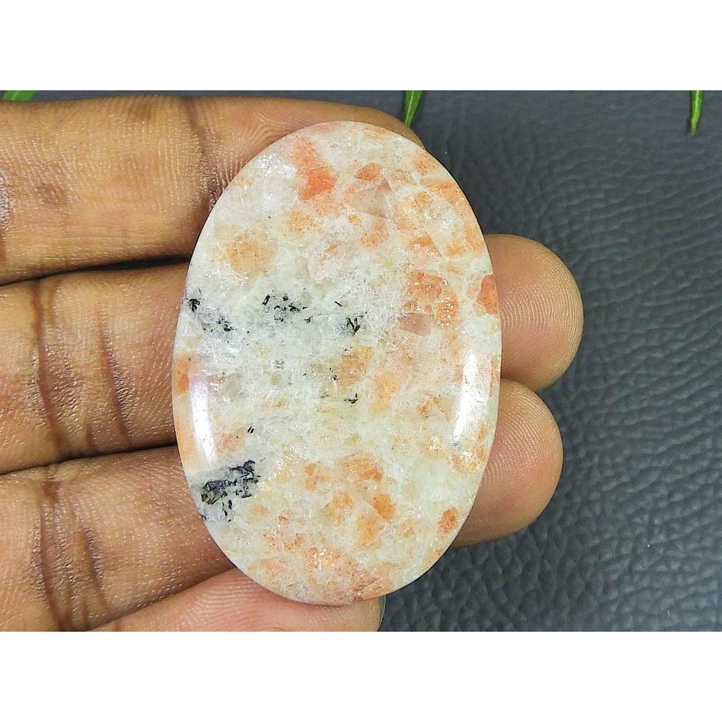 Natural Sunstone Oval Shape Healing Crystal Cabochon Loose Gemstone 31X49MM SK-3516